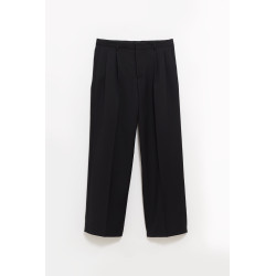 SUNFLOWER BLACK WIDE PLEATED TROUSER