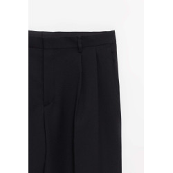 SUNFLOWER BLACK WIDE PLEATED TROUSER