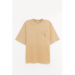 CARHARTT WIP DUSTY H BROWN S S HUDSON POCKET T SHIRT
