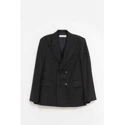 OUR LEGACY BLACK PANAMA UNCONSTRUCTED DB BLAZER