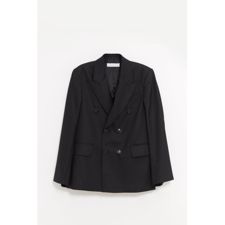 OUR LEGACY BLACK PANAMA UNCONSTRUCTED DB BLAZER