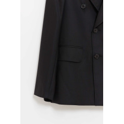 OUR LEGACY BLACK PANAMA UNCONSTRUCTED DB BLAZER