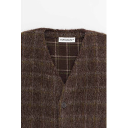 OUR LEGACY DORF CHECK CARDIGAN
