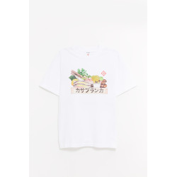 CASABLANCA WHITE INGREDIENTS PRINTED T SHIRT