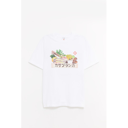 CASABLANCA WHITE INGREDIENTS PRINTED T SHIRT