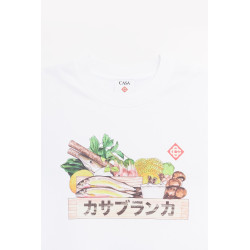 CASABLANCA WHITE INGREDIENTS PRINTED T SHIRT