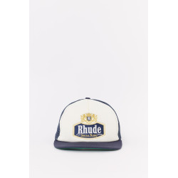 RHUDE NAVY SPECIAL BLEND TRUCKER HAT