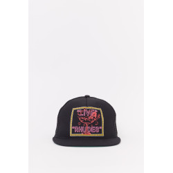 RHUDE BLACK LIVE RHUDES TRUCKER HAT