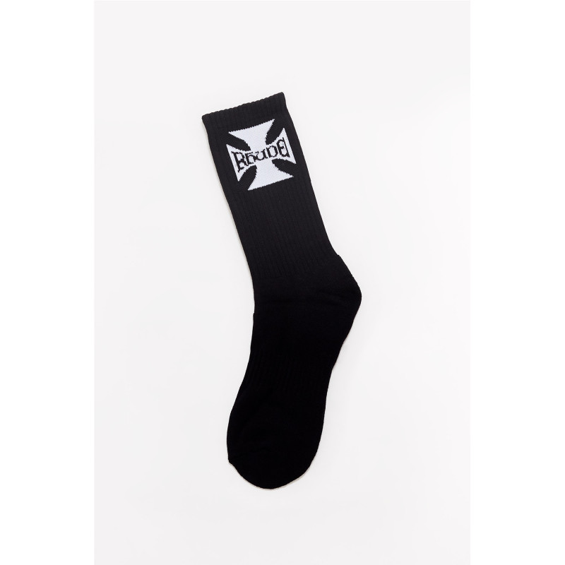 RHUDE BLACK RHUDE BOYS LOGO SOCKS