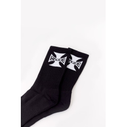 RHUDE BLACK RHUDE BOYS LOGO SOCKS