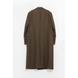 SUNFLOWER GREEN HERRINGBONE DB COAT