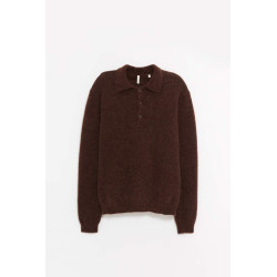 SUNFLOWER BROWN MOHAIR POLO