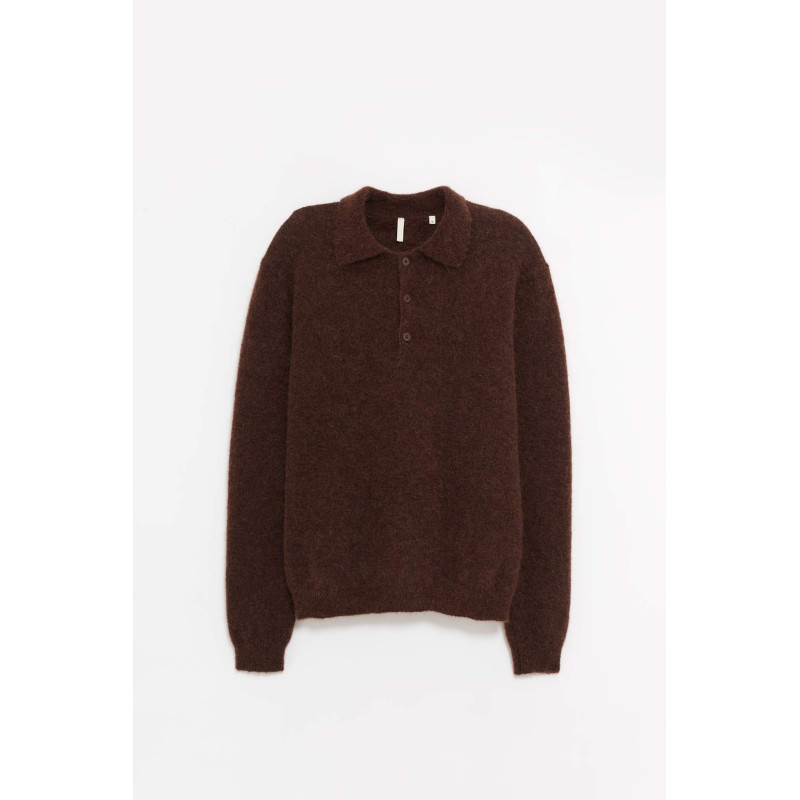 SUNFLOWER BROWN MOHAIR POLO
