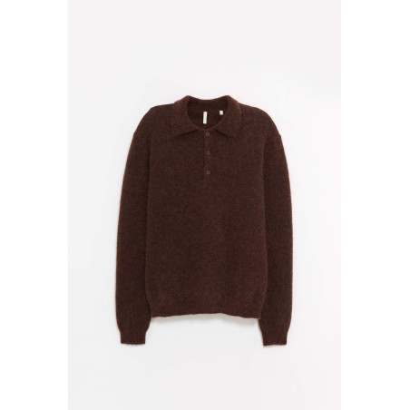 SUNFLOWER BROWN MOHAIR POLO