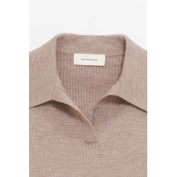 MFPEN OATMEAL OPEN PLACKET POLO