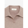 MFPEN OATMEAL OPEN PLACKET POLO