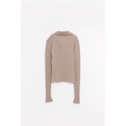 MFPEN OATMEAL OPEN PLACKET POLO