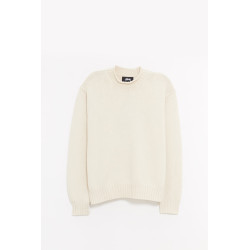 STUSSY NATURAL TONAL MOCK NECK SWEATER