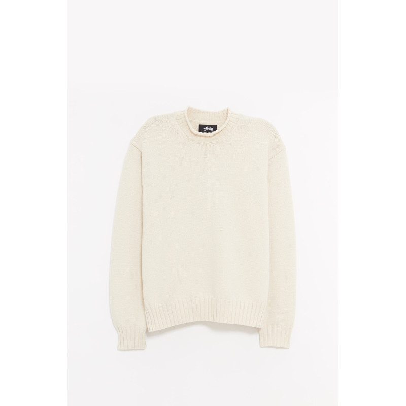 STUSSY NATURAL TONAL MOCK NECK SWEATER