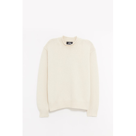 STUSSY NATURAL TONAL MOCK NECK SWEATER