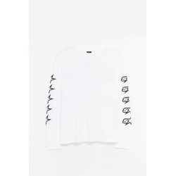 STUSSY WHITE SPEEDWAY LS T SHIRT