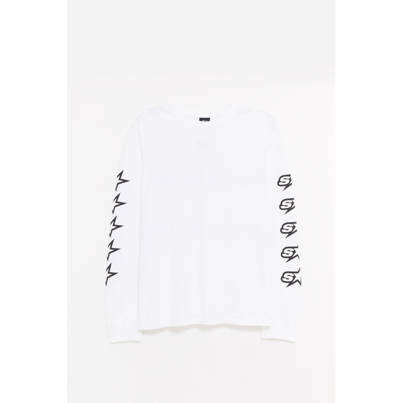 STUSSY WHITE SPEEDWAY LS T SHIRT