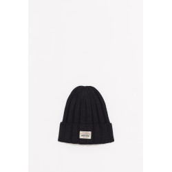 STUSSY BLACK WORKWEAR CUFF BEANIE