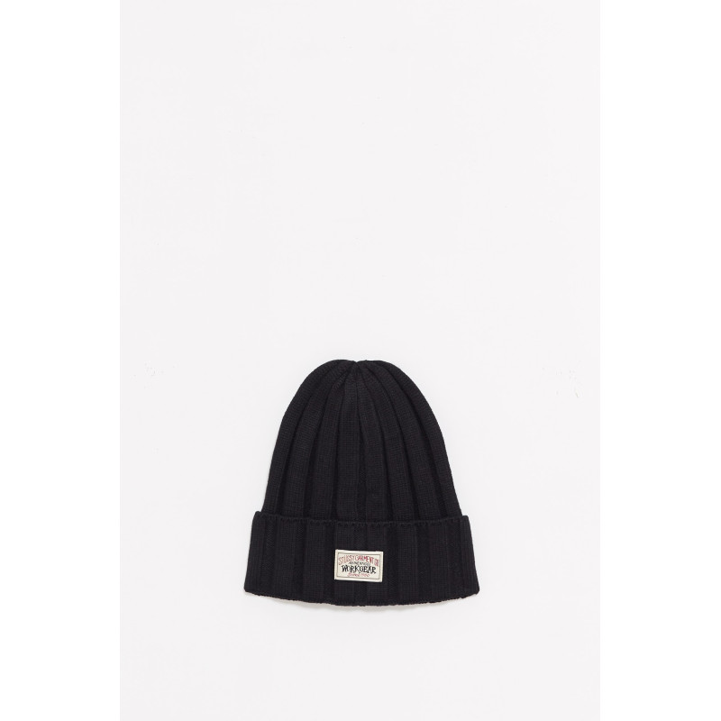 STUSSY BLACK WORKWEAR CUFF BEANIE