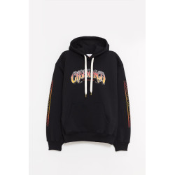 CASABLANCA BLACK SKI PRINTED HOODIE