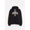 CASABLANCA BLACK SKI PRINTED HOODIE