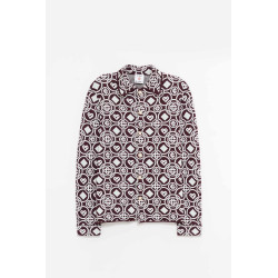 CASABLANCA AUBERGINE MONOGRAM SHIRT