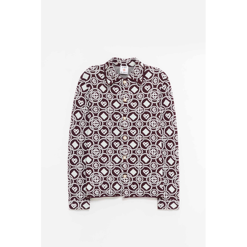 CASABLANCA AUBERGINE MONOGRAM SHIRT