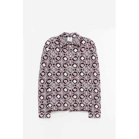 CASABLANCA AUBERGINE MONOGRAM SHIRT