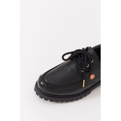 CASABLANCA BLACK HIDEKI BOAT SHOES