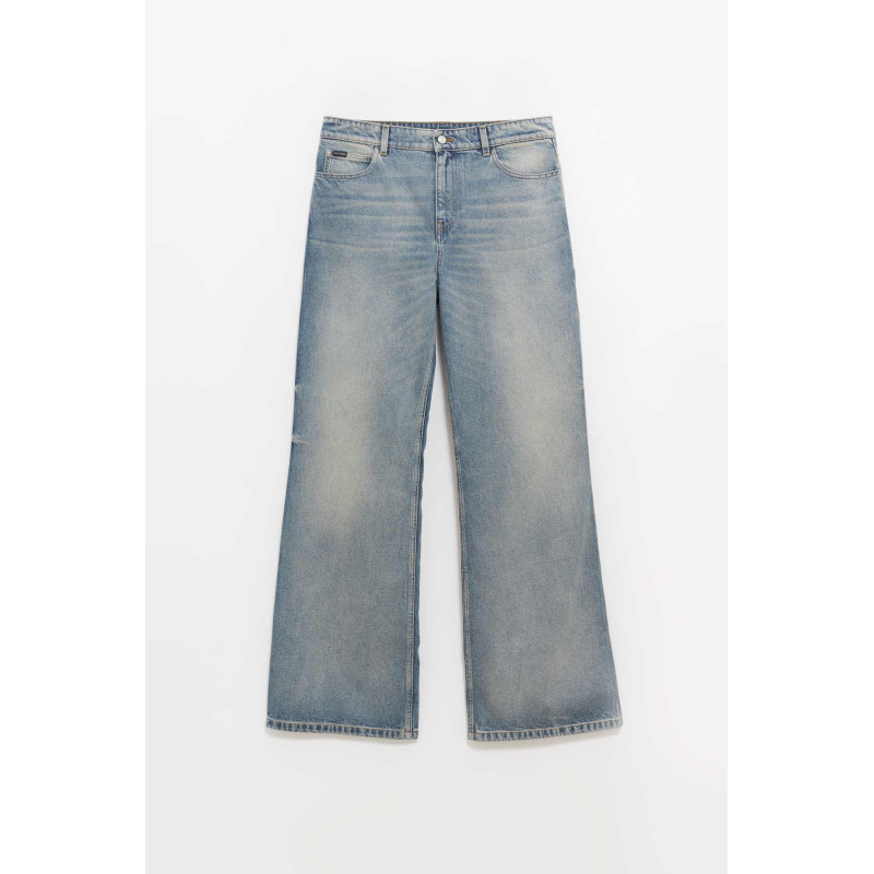 COURREGES VINTAGE MEDIUM BLUE HAMMER BAGGY JEANS