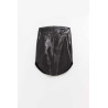 COURREGES BLACK CIRCLE VINYL SKIRT