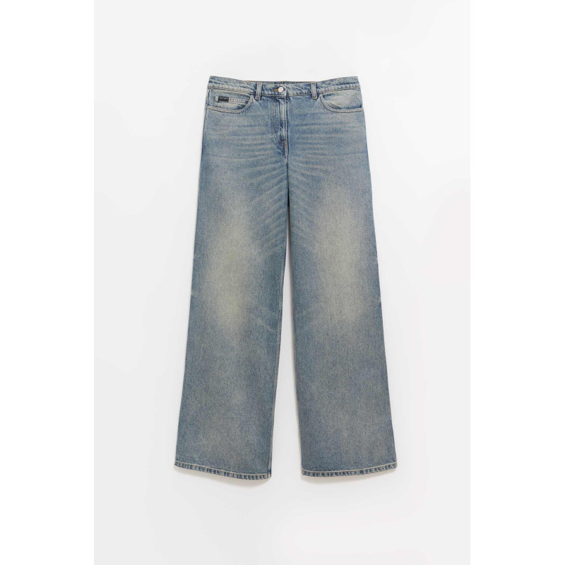 COURREGES VINTAGE MEDIUM BLUE W HAMMER BAGGY JEANS