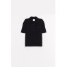 COURREGES BLACK SIGNATURE RIB POLO