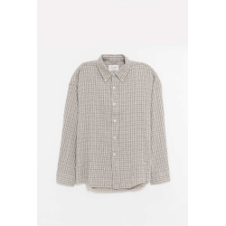 MFPEN GREY GENERATION CHECK BUTTON DOWN SHIRT