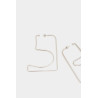 COURREGES SILVER MEDIUM AC METAL 8CM EARRINGS