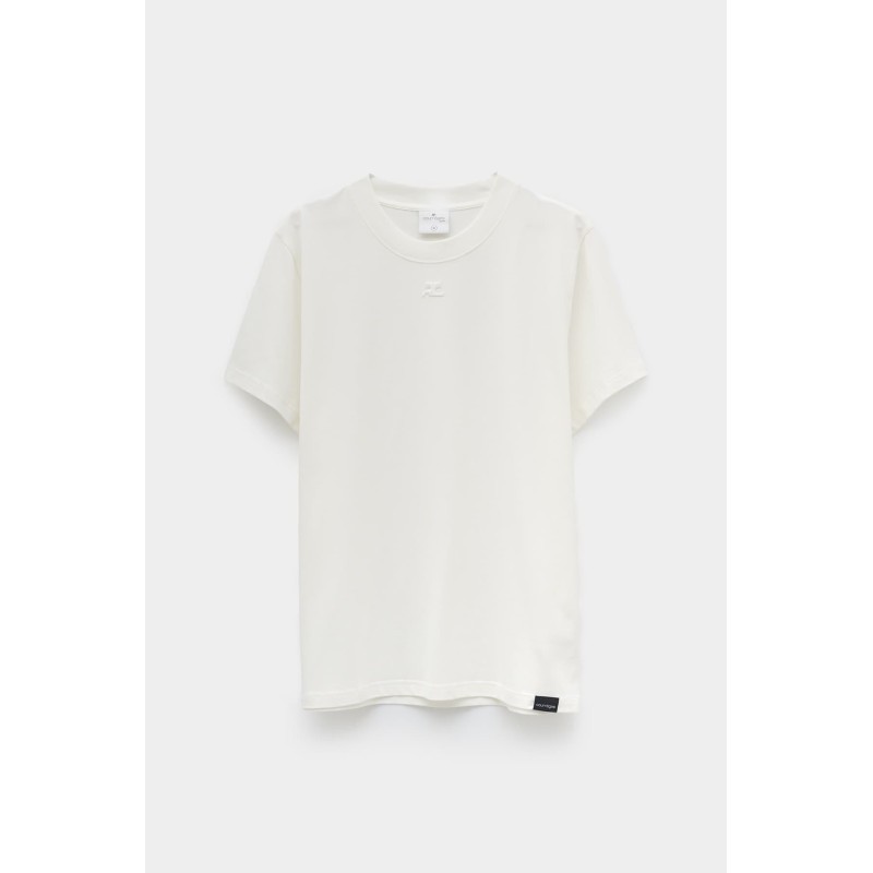 COURREGES HERITAGE WHITE AC STRAIGHT T SHIRT