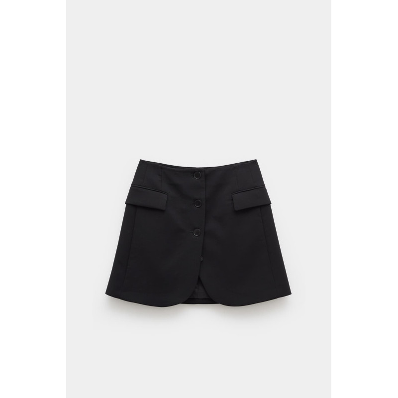 LANVIN BLACK SHORT TAILORED SKIRT