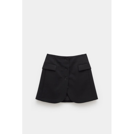 LANVIN BLACK SHORT TAILORED SKIRT