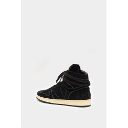 RHUDE BLACK RHECESS SUEDE HIGH SNEAKERS