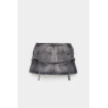 COURREGES STONEWASHED GREY STRAP DENIM MINI SKIRT