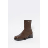 OUR LEGACY OLIVE LEATHER CAMION BOOTS