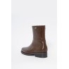 OUR LEGACY OLIVE LEATHER CAMION BOOTS