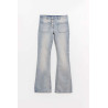 COURREGES LIGHT BLUE WASH MULTIFLEX BLUE DENIM BOOTCUT PANTS