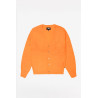 STUSSY RED ORANGE SHAGGY CARDIGAN