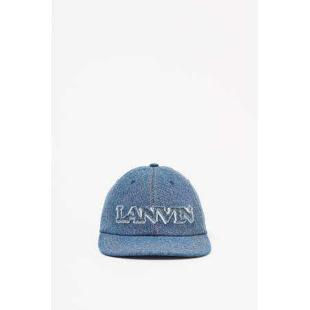 LANVIN BLUE DENIM BASEBALL CAP